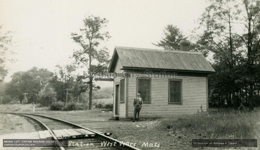Postcard: Boston & Albany Railroad Station, West Ware, Massachusetts